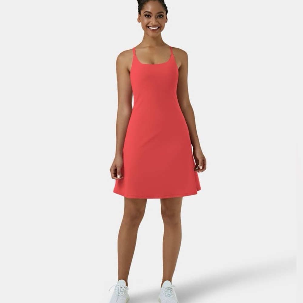 Women's Coral Tank Dress with Built-In Shorts - Picture 14 of 16